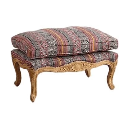 French Footstool with Double Cushion