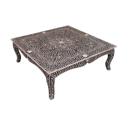 Royal Inlay Table in Classic Black & White