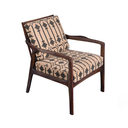 Arm Chair in Teak with Vintage Upholstry