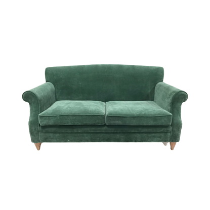 Antique Green Velvet Couch