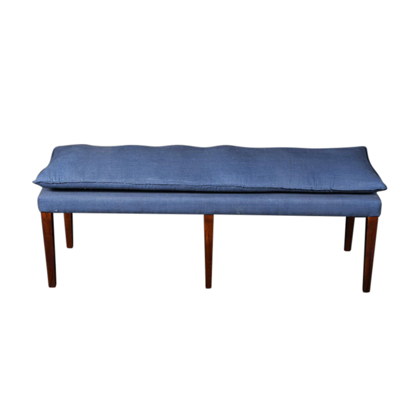 Modern Classic Bench with Linen Upholstry