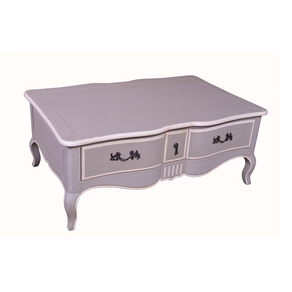 Low Classic French Coffee Table with Drawers