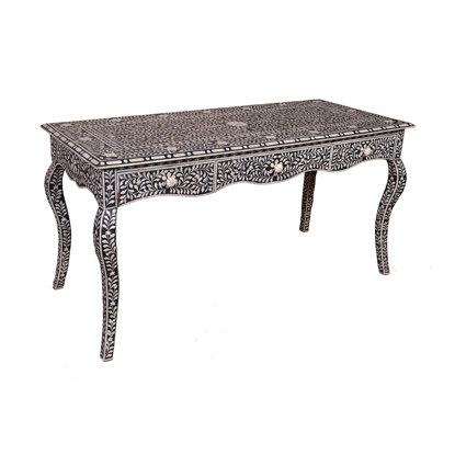Classic Bone Inlay Console with 3 Drawers