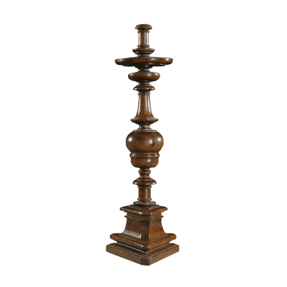 Wooden Candle Stand in Gold Finish