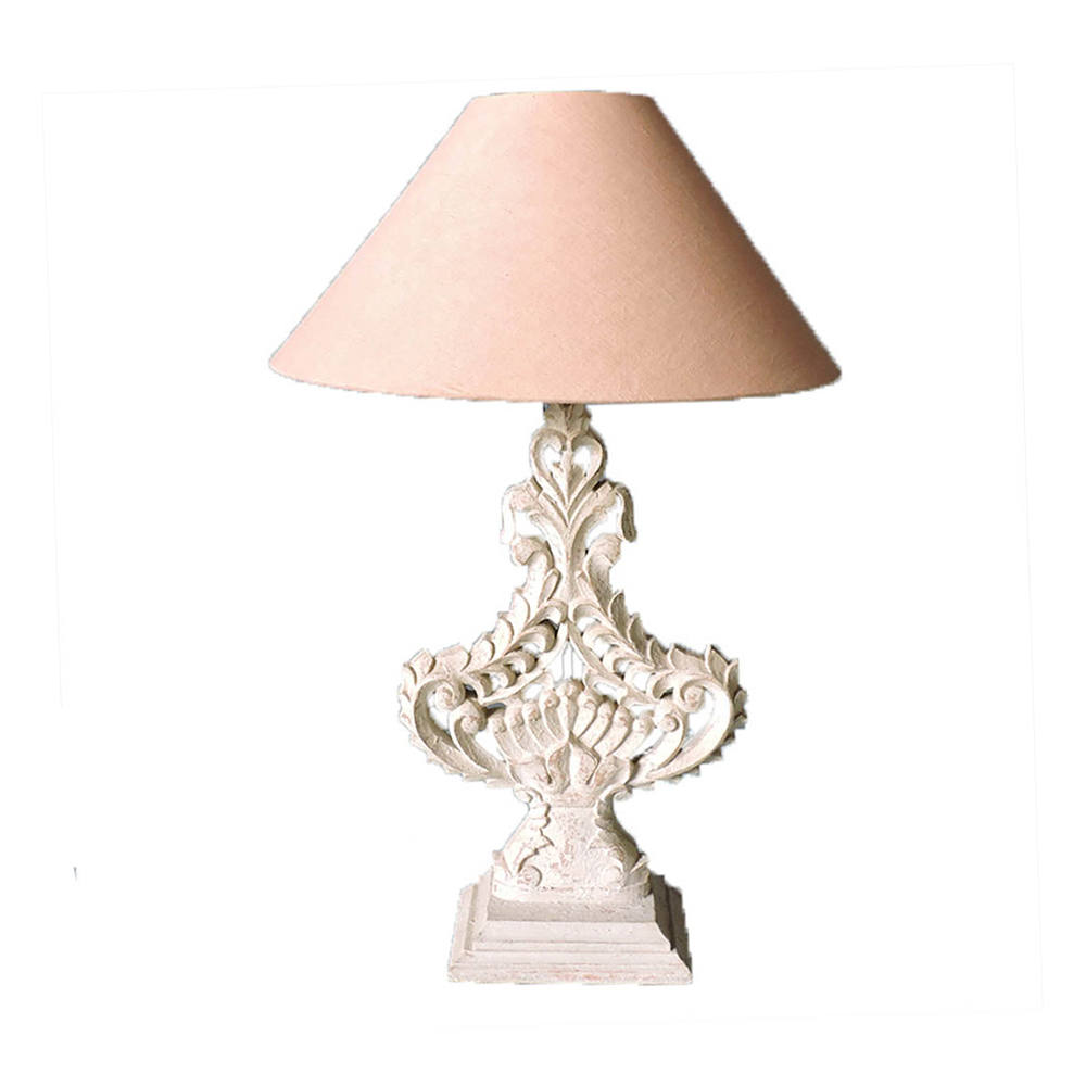 Parisian Table Lamp with Carved Base