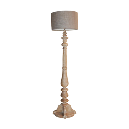 Natural Wood Floor Lamp