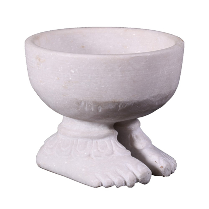 Stone Legged Shaped with Carving Pot