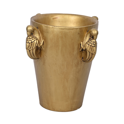 Wooden Carved with Golden Finished Planter