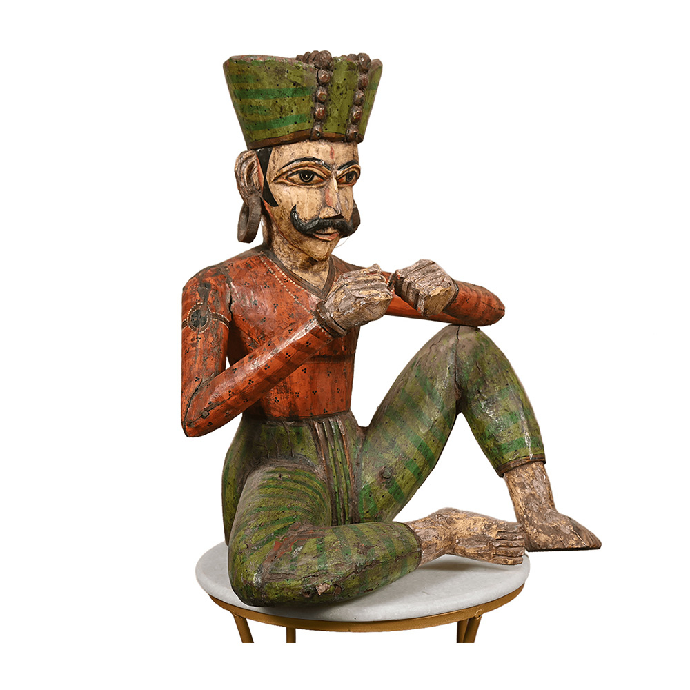 Wooden Vintage Hand Painted Human Figurines