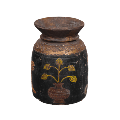 Antique Finished Hand Painted Pot