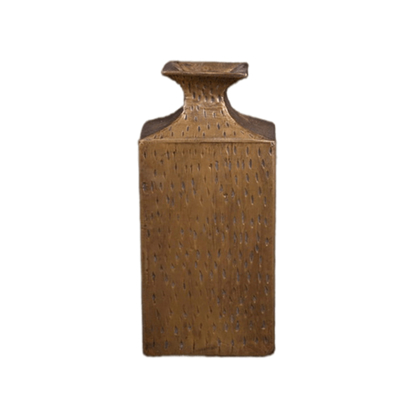 Brass Cladded Vase with Antique Textured Finish