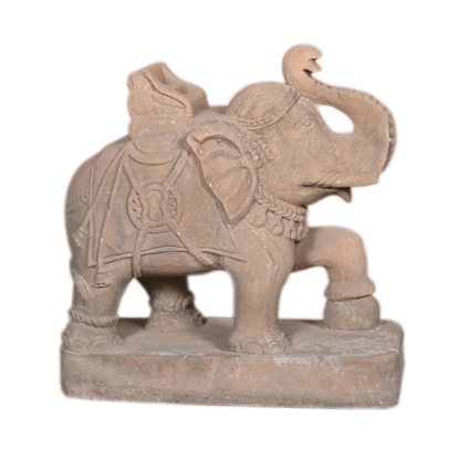 Stone Carved Elephant Figurines