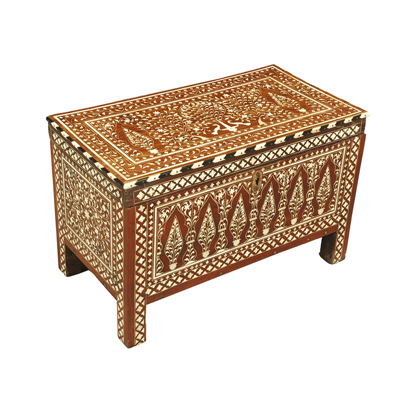 Bone Inlay Trunk with Opening Lid