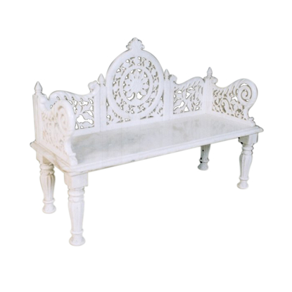 Hand Carved Marble Bench