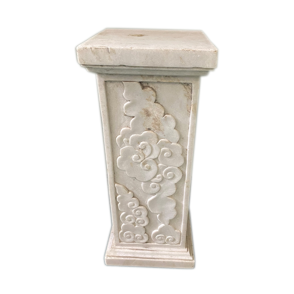 Beautiful Flower Carved Marble Pillar