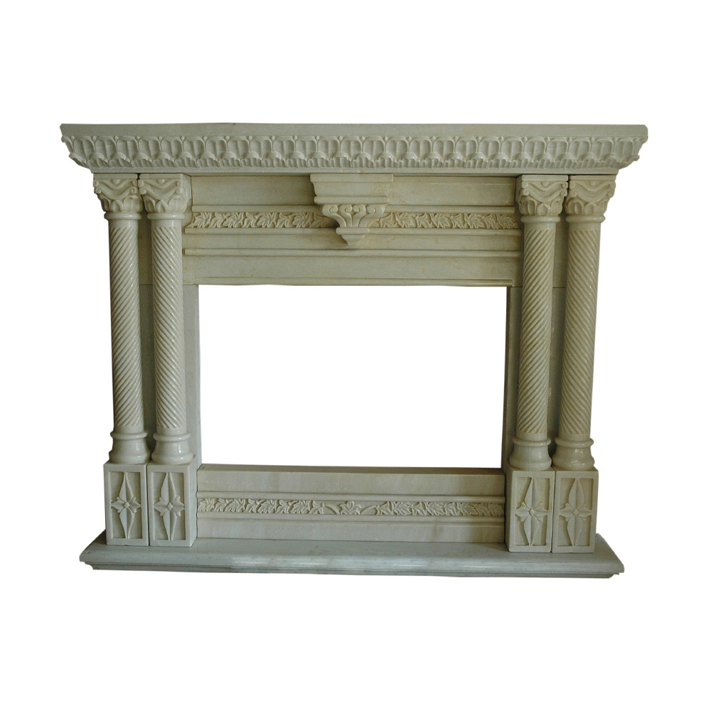 Marble Hand Carved Fire Place Exterior Design Frame